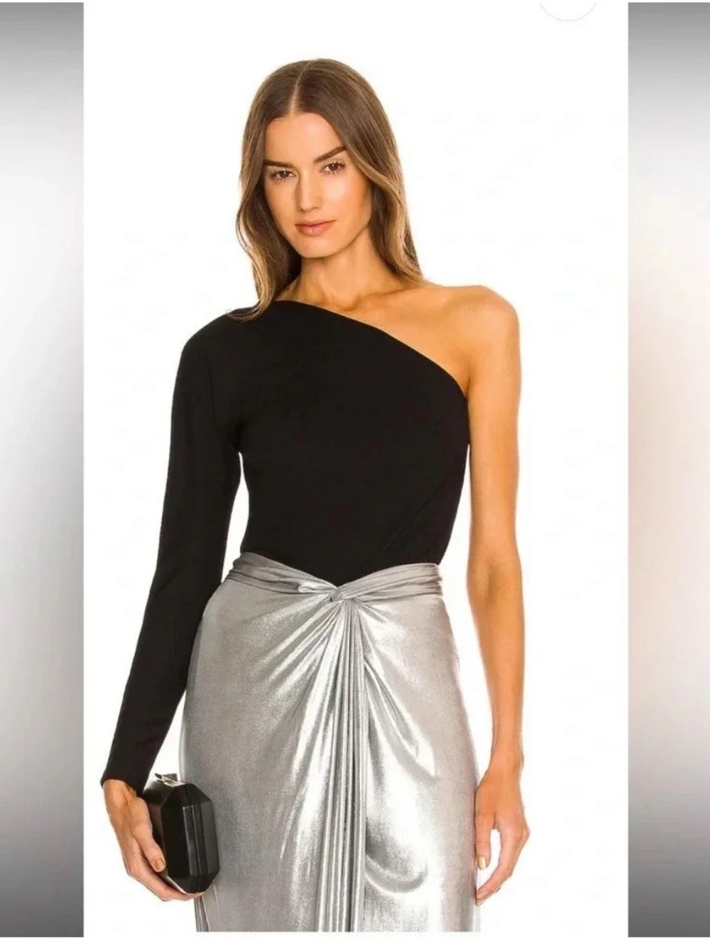 REVOLVE One-Shoulder Black Bodysuit